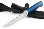 Нож Судак малый (х12МФ-долы, карельская берёза синяя) - Нож Судак малый (х12МФ-долы, карельская берёза синяя)