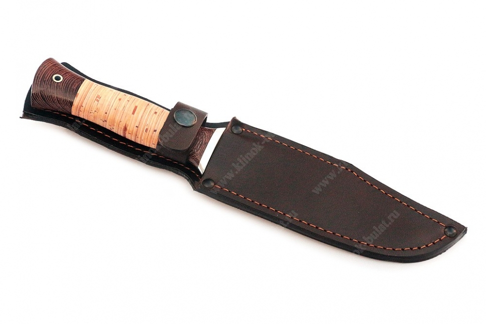 Нож Атака (дамаск, береста)