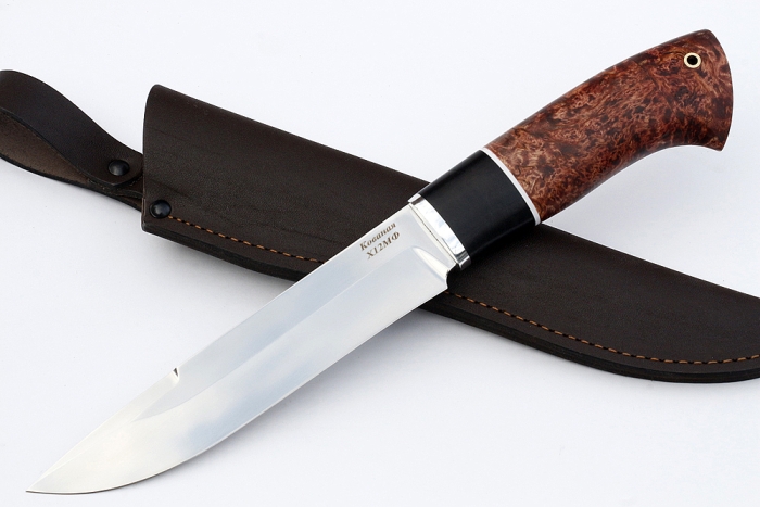 Нож Таран (х12МФ, карельская берёза)