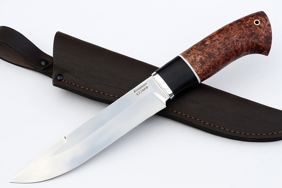 Нож Таран (х12МФ, карельская берёза)