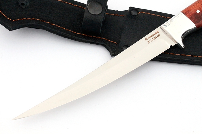 Нож Шеф-повар №10 (х12МФ, цельнометаллический; рукоять - бубинга)