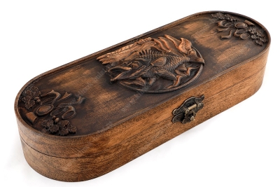 Футляр для ножа №8 (дерево - бук) карп