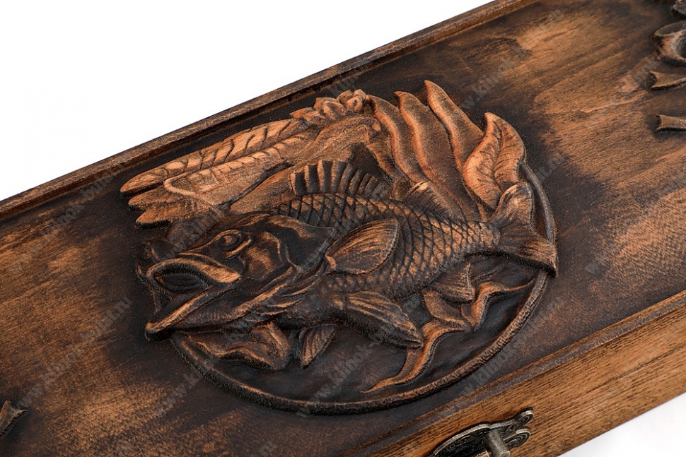 Футляр для ножа №8 (дерево - бук) карп