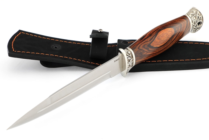 Нож Перо (Elmax, мельхиор, железное дерево)
