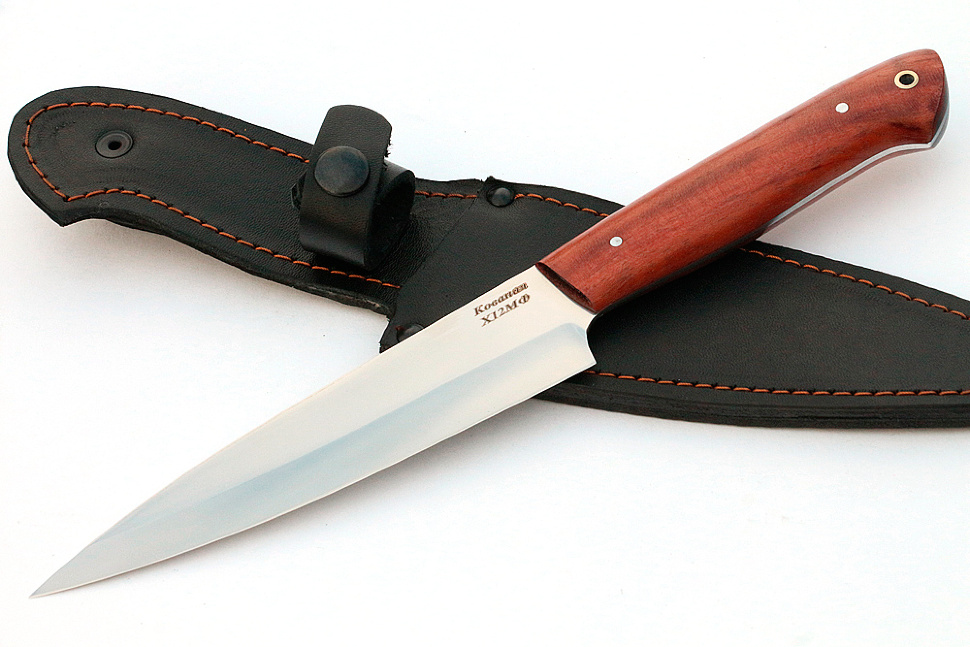 Нож Шеф-повар №8 (х12МФ, цельнометаллический; рукоять - бубинга)