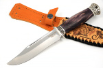 Нож Атака (S390, коричневая стабилизированная карельская берёза - мельхиор) - Нож Атака (S390, коричневая стабилизированная карельская берёза - мельхиор)