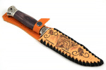 Нож Атака (S390, коричневая стабилизированная карельская берёза - мельхиор) - Нож Атака (S390, коричневая стабилизированная карельская берёза - мельхиор)