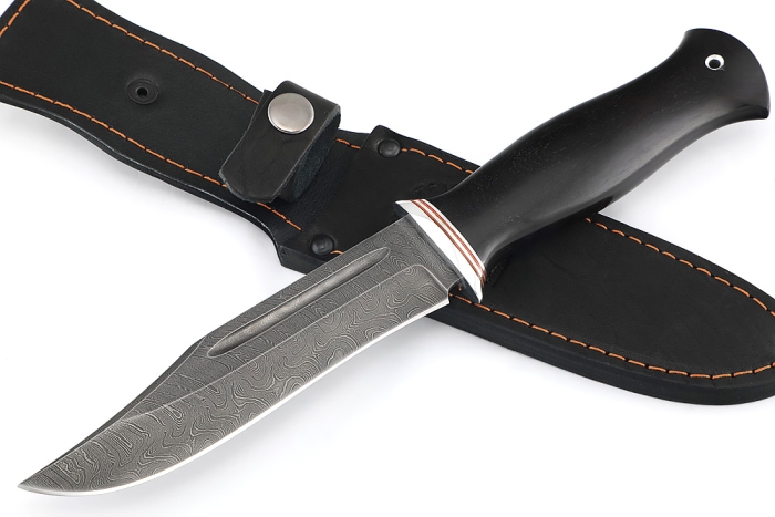 Нож Атака (дамаск, чёрный граб)