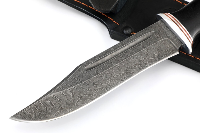 Нож Атака (дамаск, чёрный граб)
