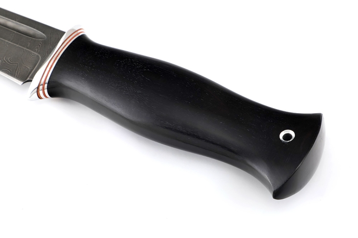 Нож Атака (дамаск, чёрный граб)