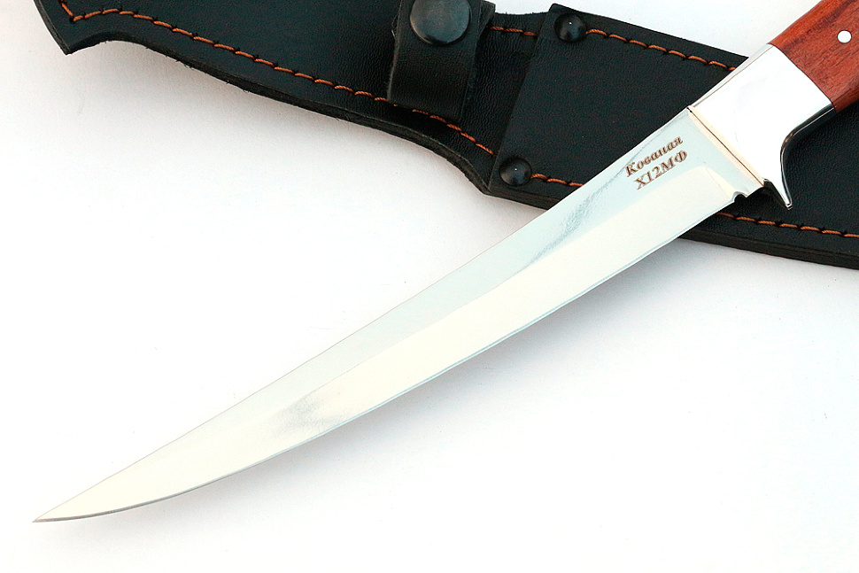 Нож Шеф-повар №7 (х12МФ, цельнометаллический; рукоять - бубинга)