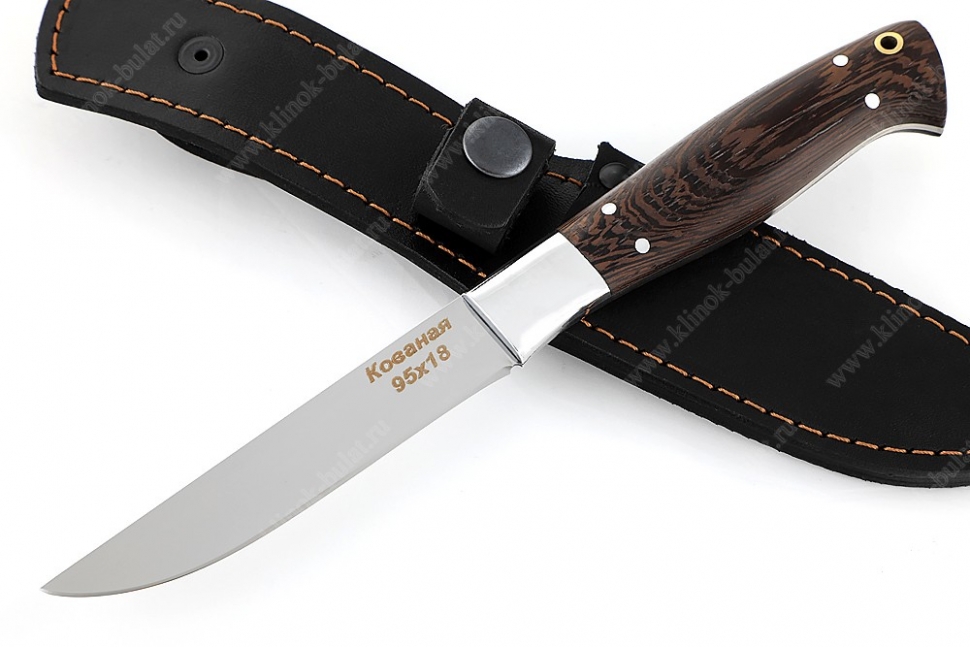 Нож Шеф-повар №5 (95х18, цельнометаллический; рукоять - венге)