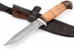 Нож Лиса (К340,  рукоять береста) - Нож Лиса сталь К340 рукоять береста