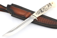 Нож Зубатка (К340-долы, низельбер, элфорин-скримшоу сафари) формованные ножны