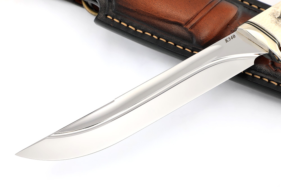 Нож Зубатка (К340-долы, низельбер, элфорин-скримшоу сафари) формованные ножны