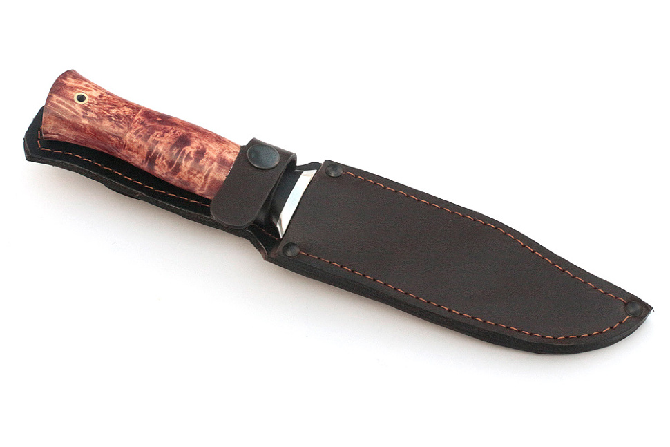 Нож Атака (дамаск, карельская берёза)