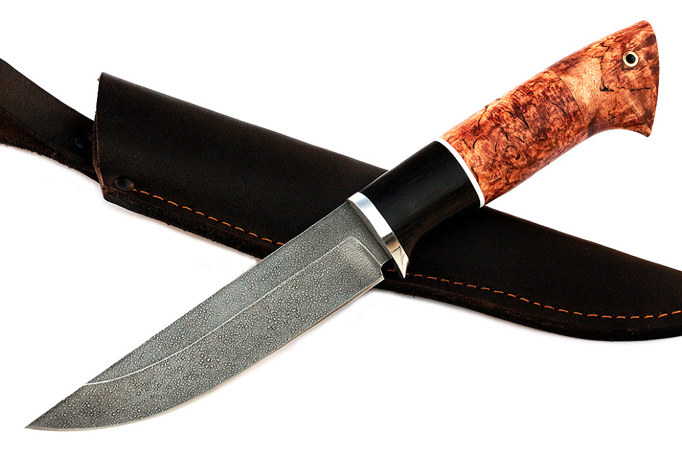 Нож Стрела (ХВ5-Алмазка, карельская берёза)
