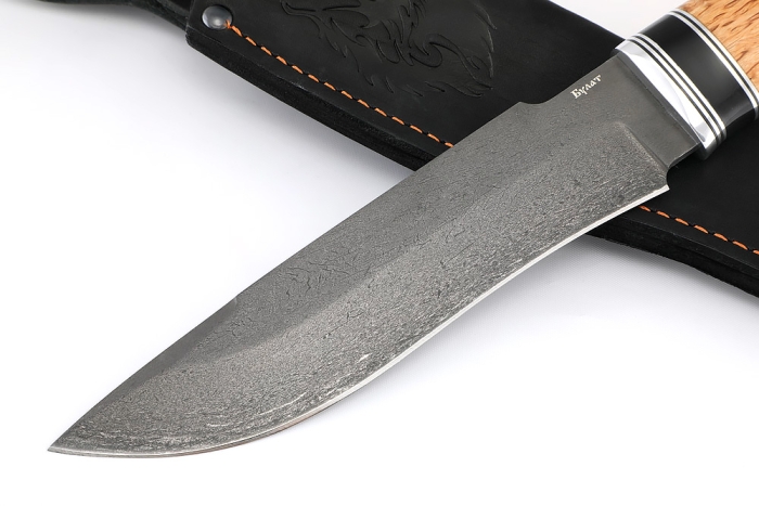 Нож Викинг (булат, карельская берёза)