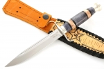 Нож Классика (S390, наборная стабилизированная карельская берёза - мельхиор) - Нож Классика (S390, наборная стабилизированная карельская берёза - мельхиор)