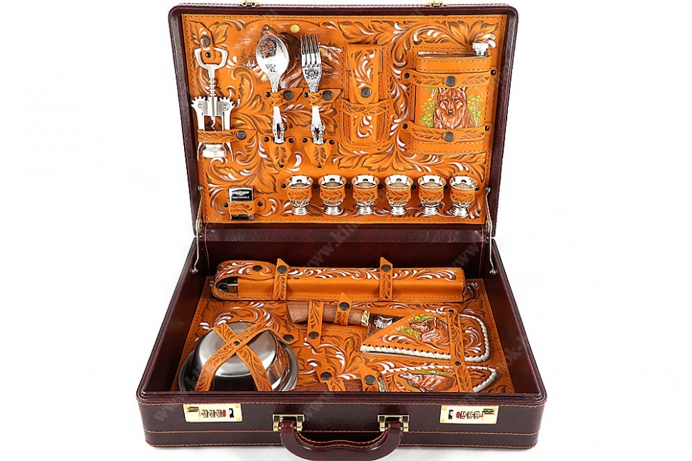 Подарочный набор в дипломате Юбилейный (цветная роспись)