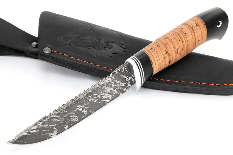 Нож Судак малый (D2, береста)