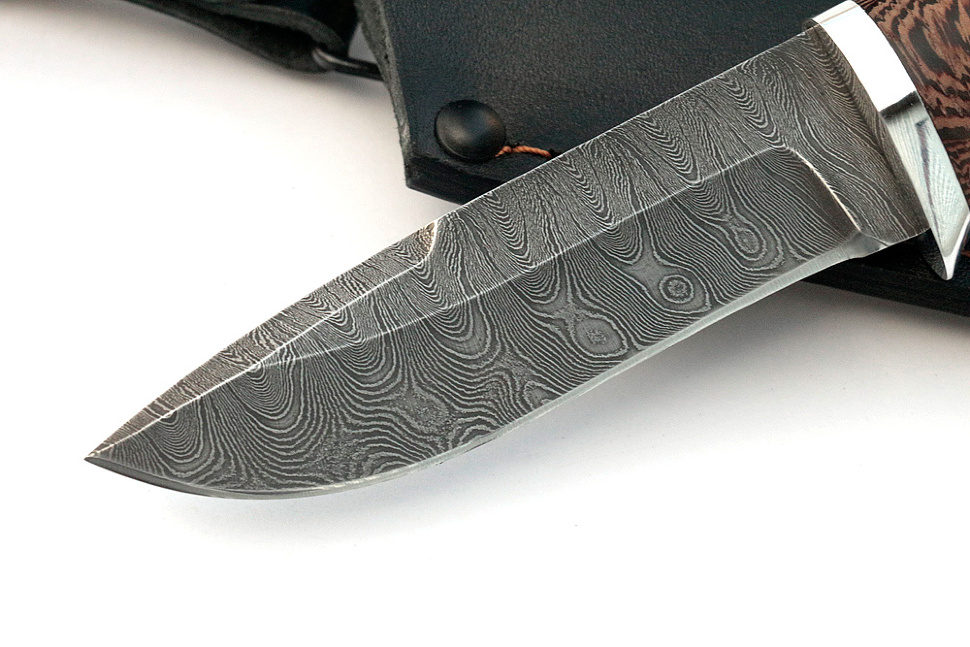 Нож Финт (дамаск, береста)