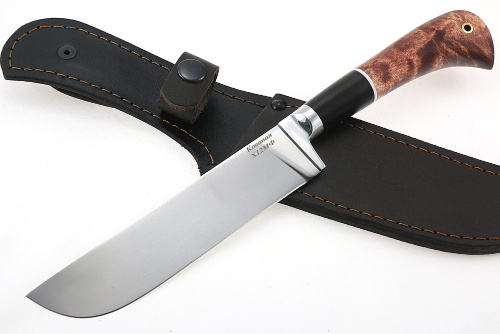 Нож Узбек (х12МФ, карельская берёза) 