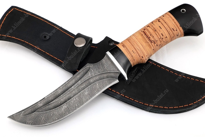 Нож Легион (дамаск-долы, береста)