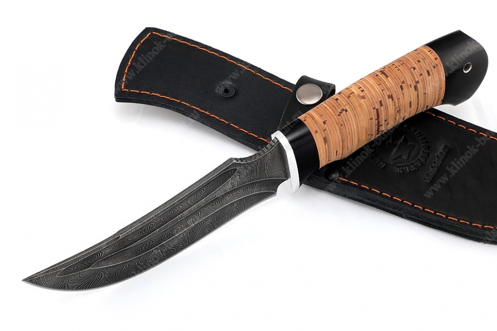 Нож Легион (дамаск-долы, береста)