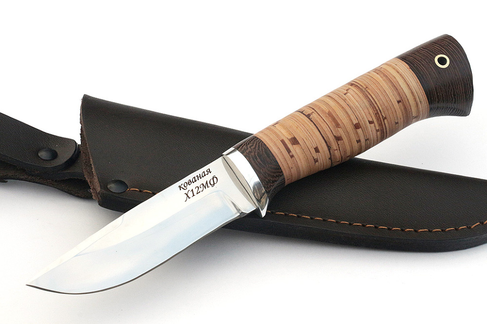 Нож Финт (х12МФ, береста)