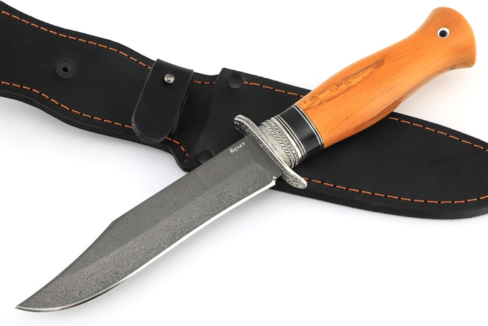 Нож Гладиатор (булат, карельская берёза стабилизированная)