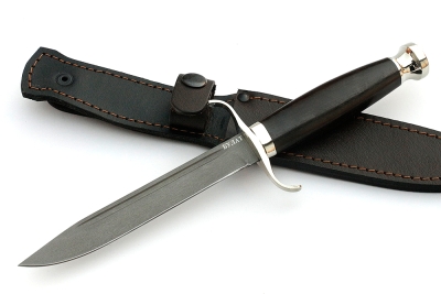 Нож Классика (булат, чёрный граб - мельхиор)