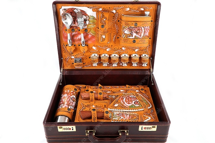 Подарочный набор в дипломате Юбилейный-1 (цветная роспись)