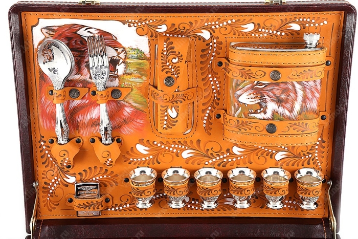 Подарочный набор в дипломате Юбилейный-1 (цветная роспись)