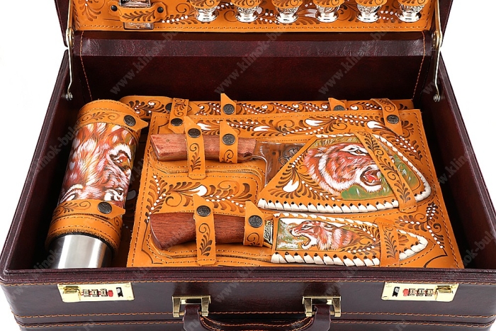 Подарочный набор в дипломате Юбилейный-1 (цветная роспись)