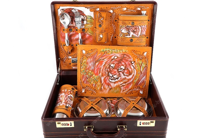 Подарочный набор в дипломате Юбилейный-1 (цветная роспись)