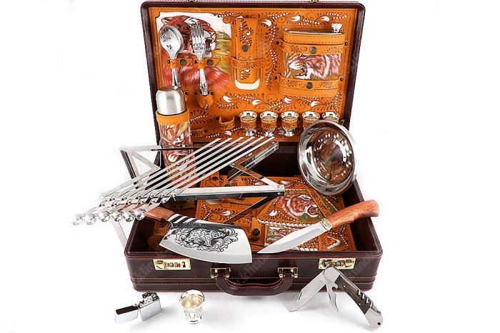 Подарочный набор в дипломате Юбилейный-1 (цветная роспись)