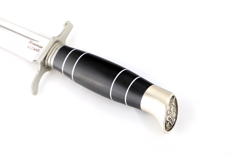 Финка НКВД (сталь х12МФ, рукоять наборная чёрный граб - литьё)