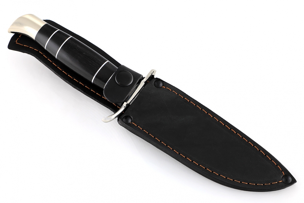 Финка НКВД (сталь х12МФ, рукоять наборная чёрный граб - литьё)