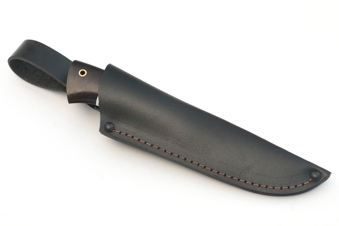 Нож Финт (дамаск, чёрный граб)