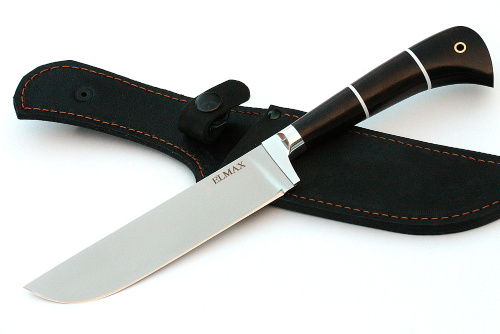 Нож Узбек (порошковая сталь ELMAX, чёрный граб)