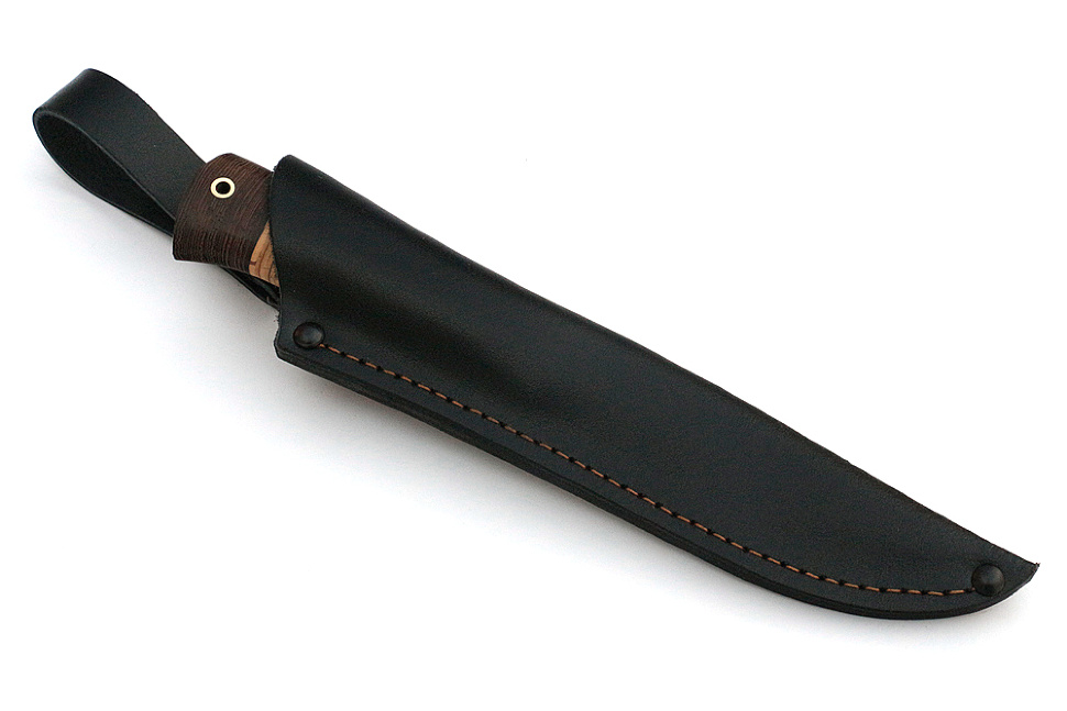 Нож Судак малый (дамаск, береста)