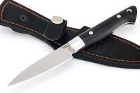 Нож Шеф малый - овощной (Х12МФ, цельнометаллический; рукоять черный граб)