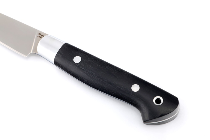 Нож Шеф малый - овощной (Х12МФ, цельнометаллический; рукоять черный граб)