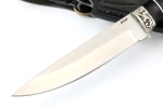 Нож Пантера (К340, рукоять наборная бубинга, чёрный граб, мельхиор), формованные ножны - Нож Пантера (К340, рукоять наборная бубинга, чёрный граб, мельхиор), формованные ножны