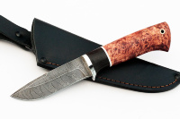 Нож Финт (дамаск, карельская берёза)