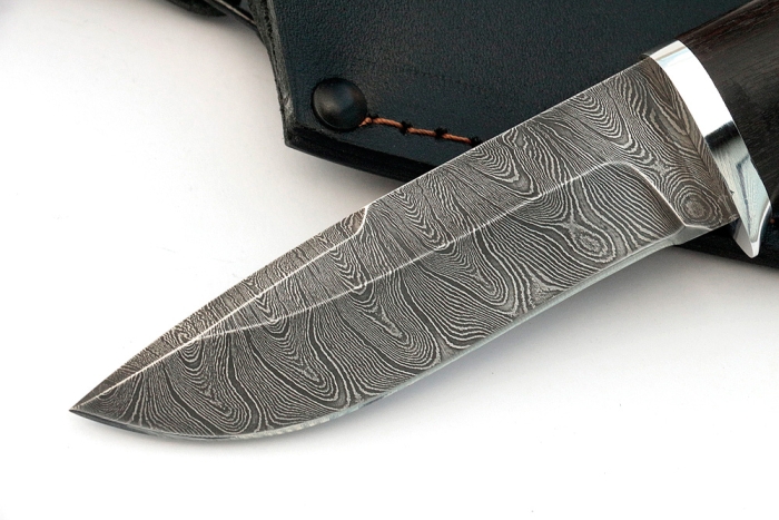 Нож Финт (дамаск, карельская берёза)
