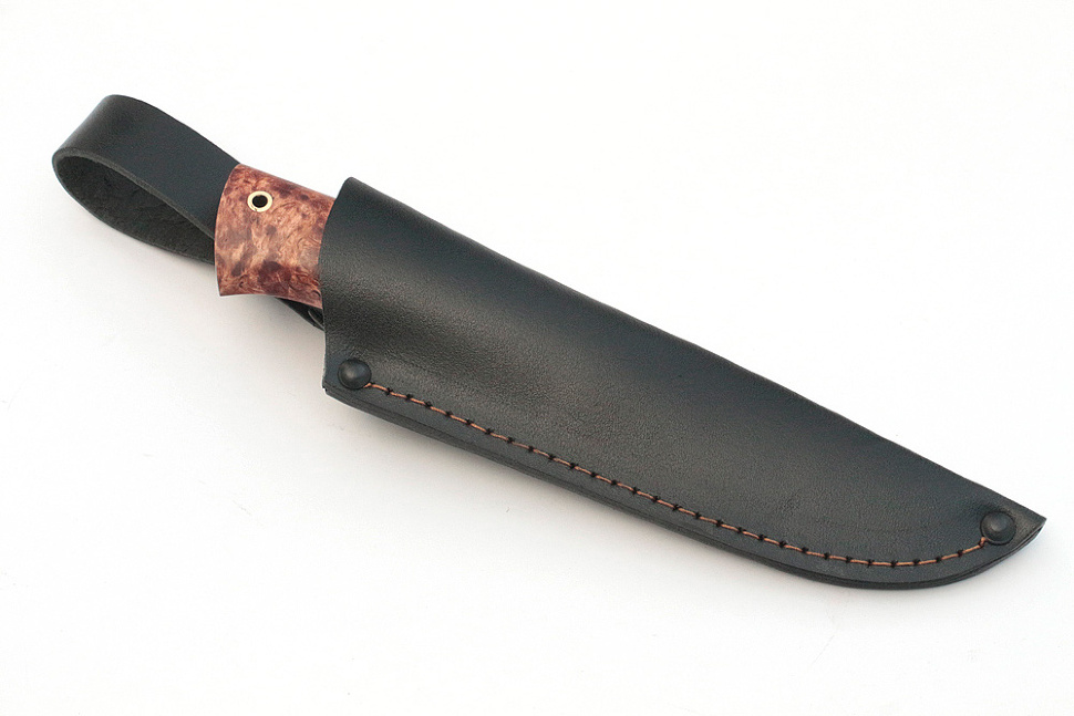 Нож Финт (дамаск, карельская берёза)