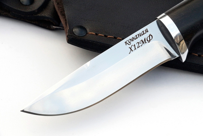Нож Финт (х12МФ, чёрный граб)