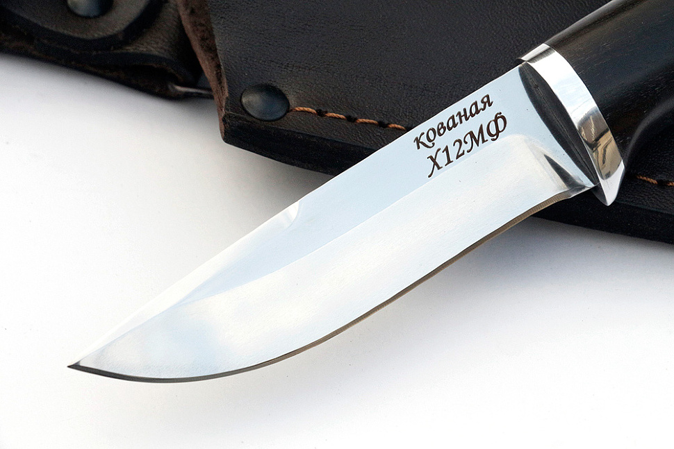 Нож Финт (х12МФ, чёрный граб)